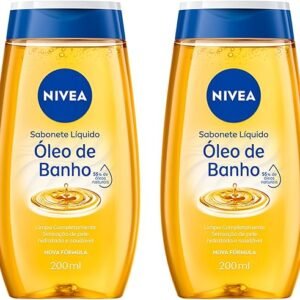 NIVEA KIT Sabonete Líquido Óleo de Banho 200ml - 2 Unidades