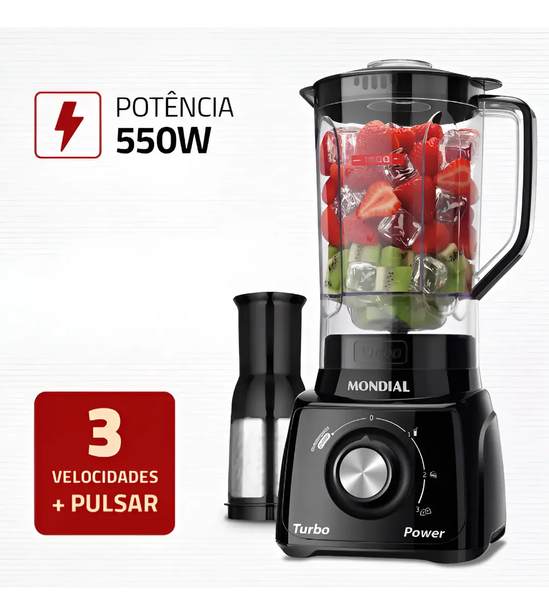 Kit Sanduicheira + Liquidificador Mondial + Batedeira Facas 220v / 110v Preta Nfe - Imagem 5