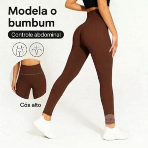 Calça Legging Canelada Premium de Cintura Alta