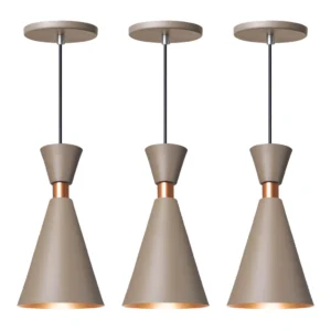 Kit 3 Pendente Lustre Luminária Mini Pequim Fendi